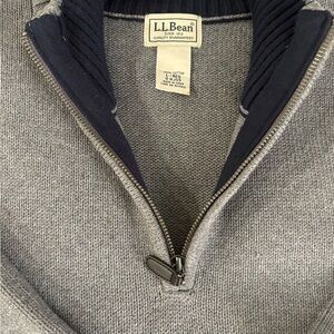 L.L. Bean Men's Zip-Up Sweater in Gray